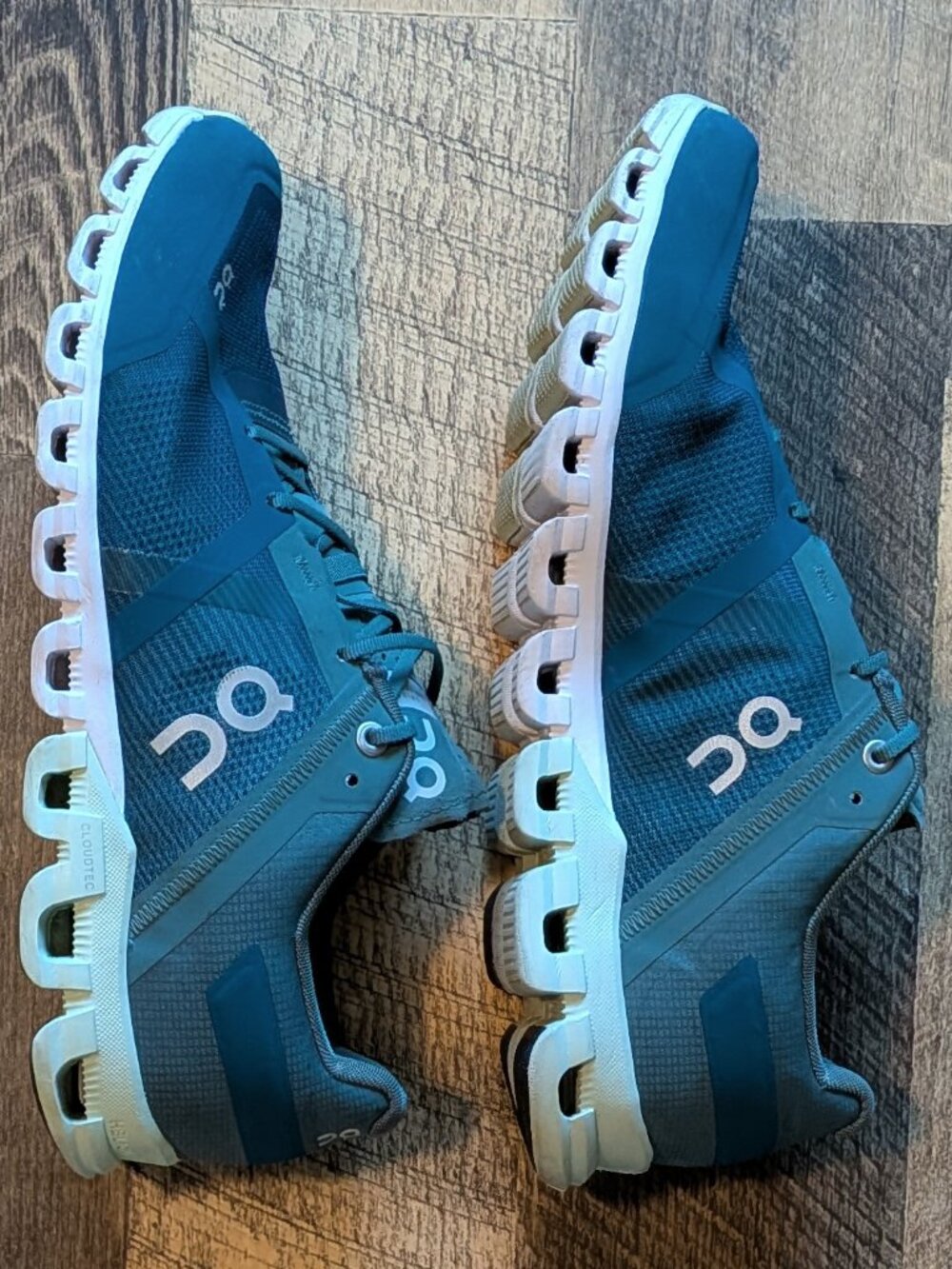 On Cloudflow Running Shoes Sea Petrol Blue Green